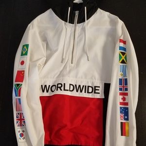 Forever 21 Worldwide Graphic Anorak Jacket